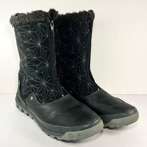 Merrell Silversun Boots Black Suede Front Zip Waterproof Insulated Women’s Sz 10